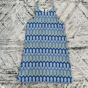Blue white and yellow shift dress!